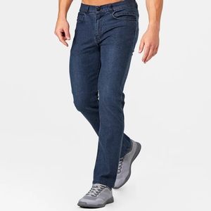 NWOT HYLETE 32x32 OPTIC II DENIM Indigo Stealth Black Straight Leg Athletic Jean